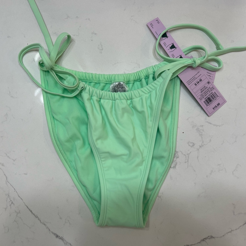 ☀️Lime Green Bikini Bottom, Small, Adjustable Coverage, NWT, No Flaws